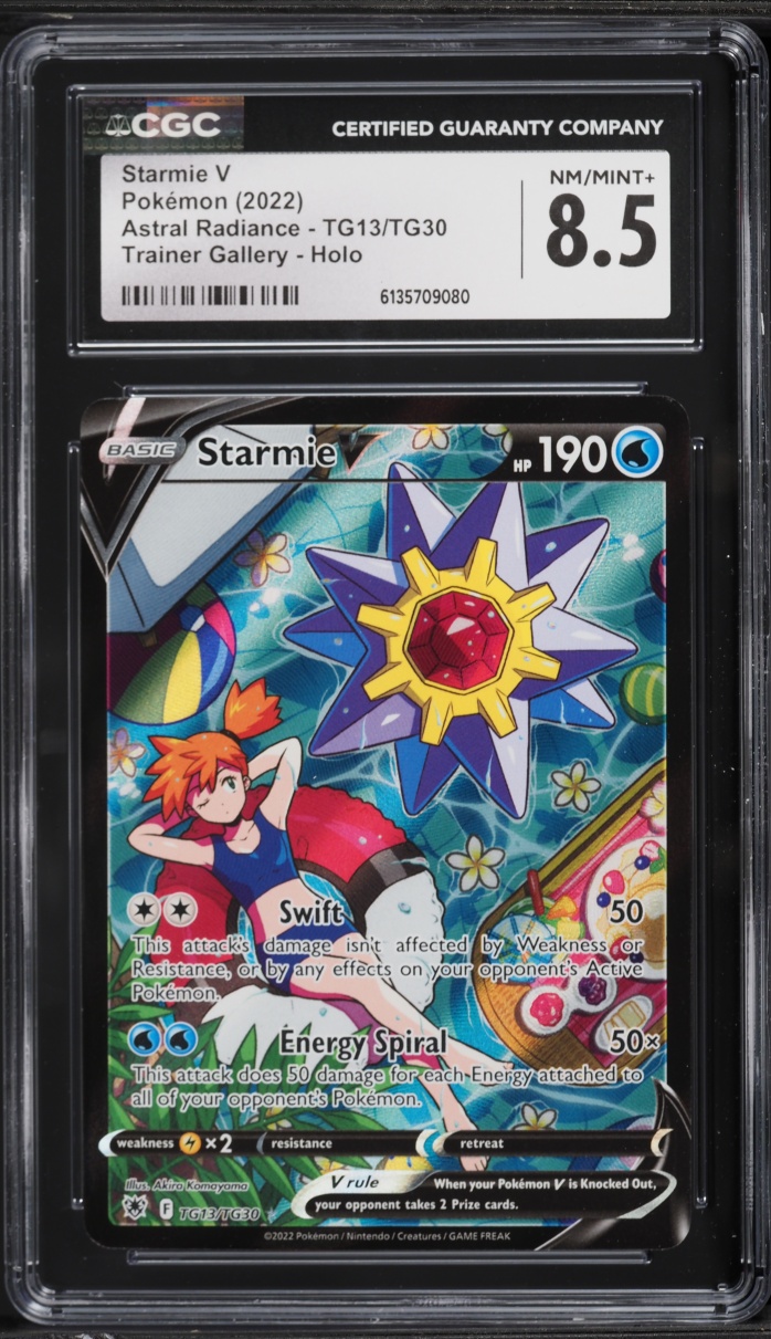 2022 Pokemon Sword & Shield Astral Radiance CHR Starmie V #TG13 CGC 8.5 NM-MT+