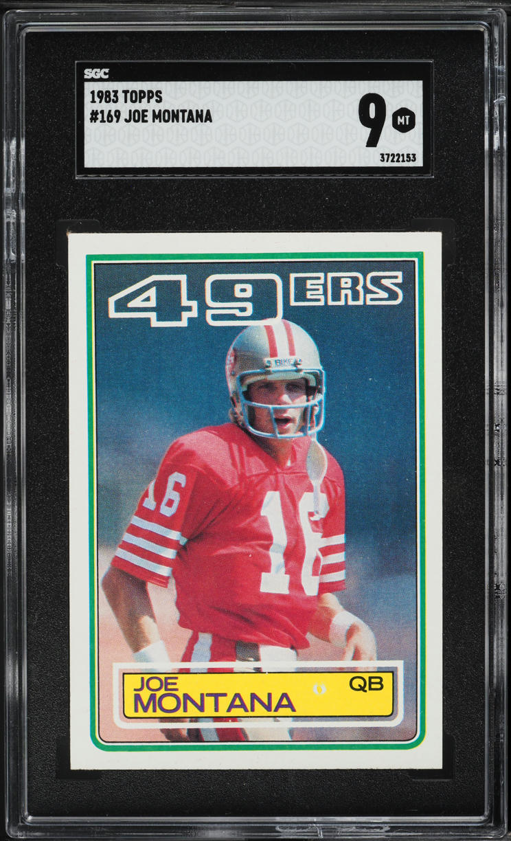 1983 Topps Football Joe Montana #169 SGC 9 MINT