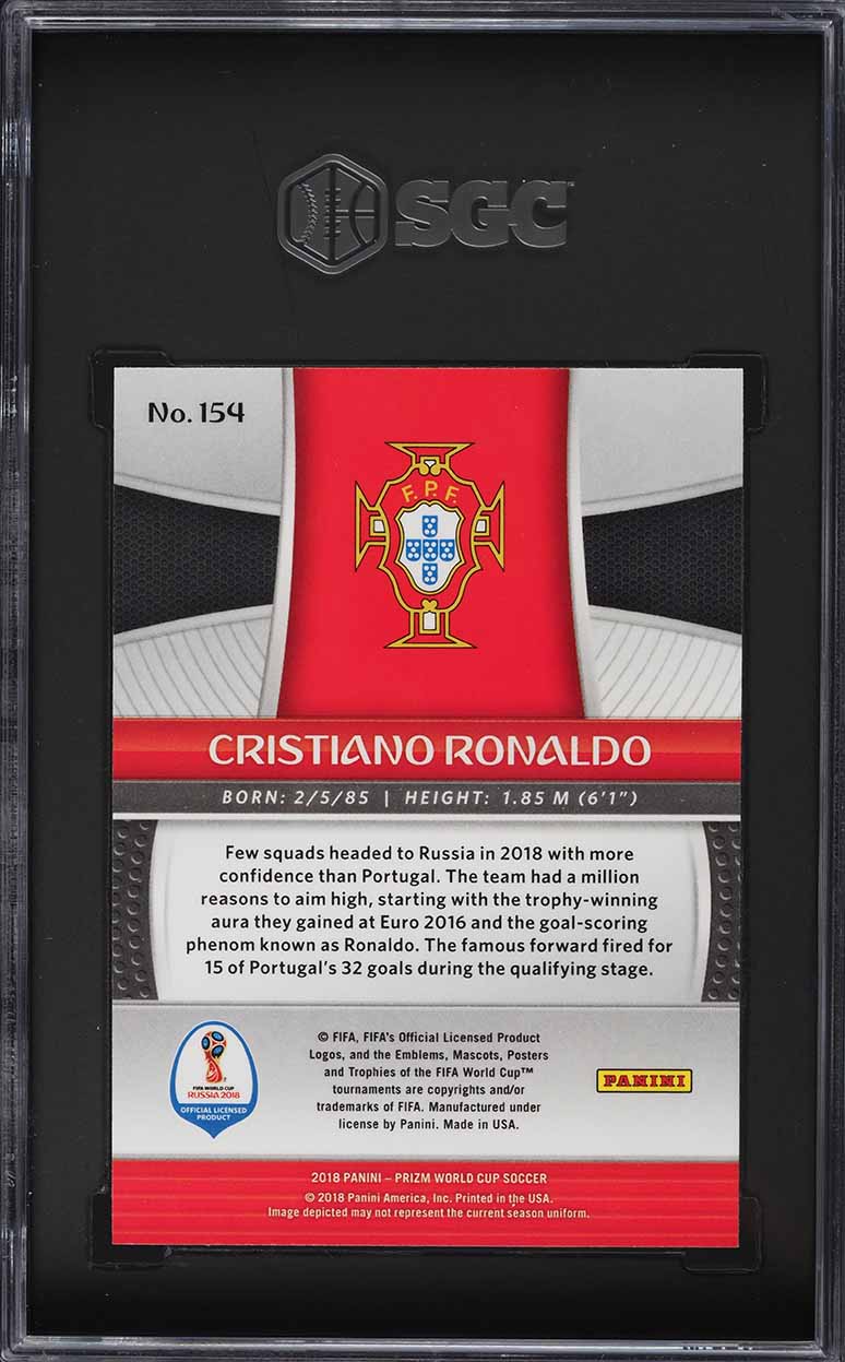 2018 Panini Prizm World Cup Cristiano Ronaldo #154 SGC 10 GEM MINT