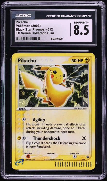 2003 #12 Black Star Promo Ex Series Collector'S Tin Holo Pikachu Nm-Mt+ CGC 8.5 Pokemon