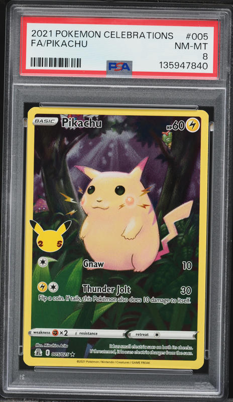 2021 Pokemon Japanese 25th Anniversary Full Art Pikachu #1 PSA 10
