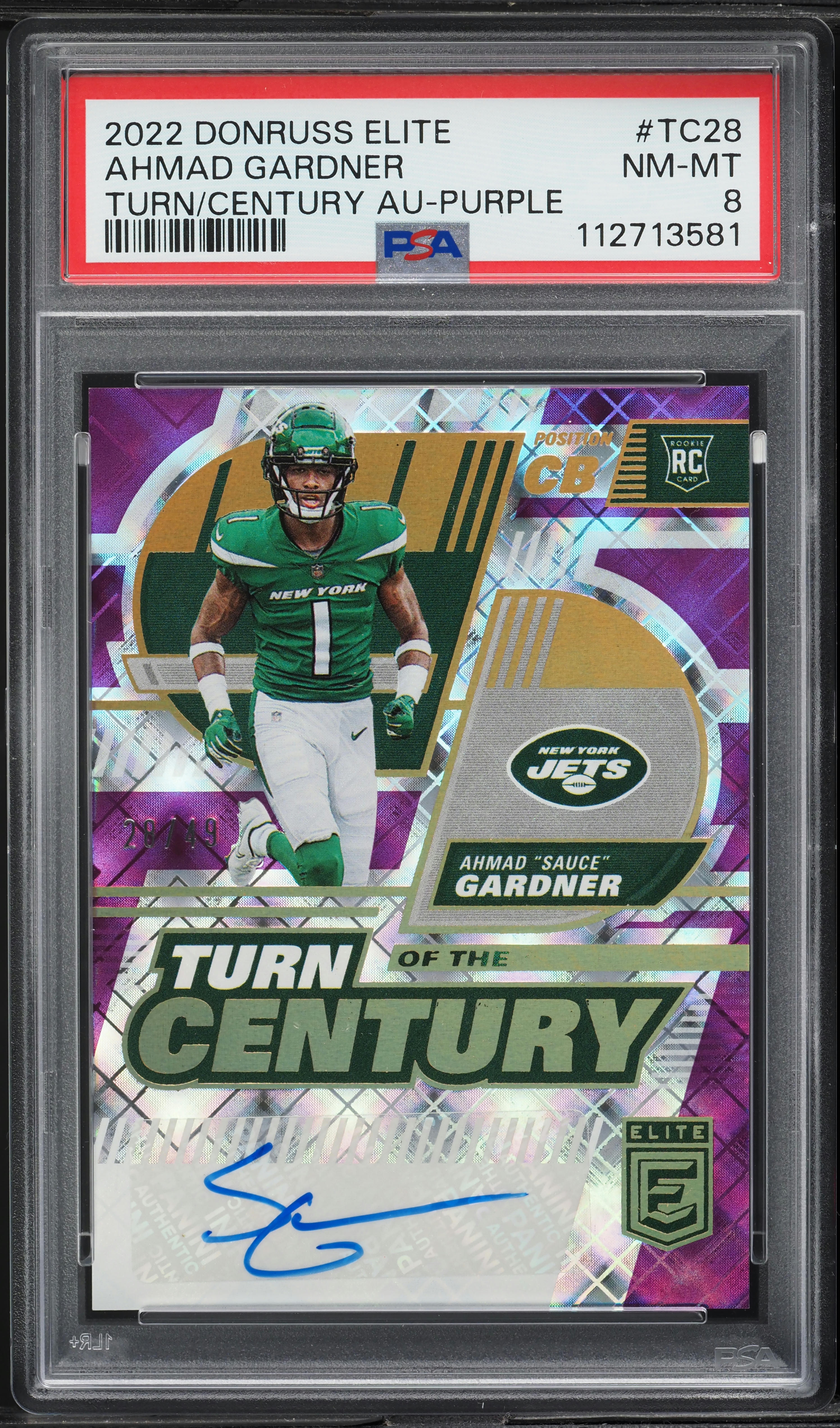 2022 Donruss Elite Turn Century Purple Ahmad 