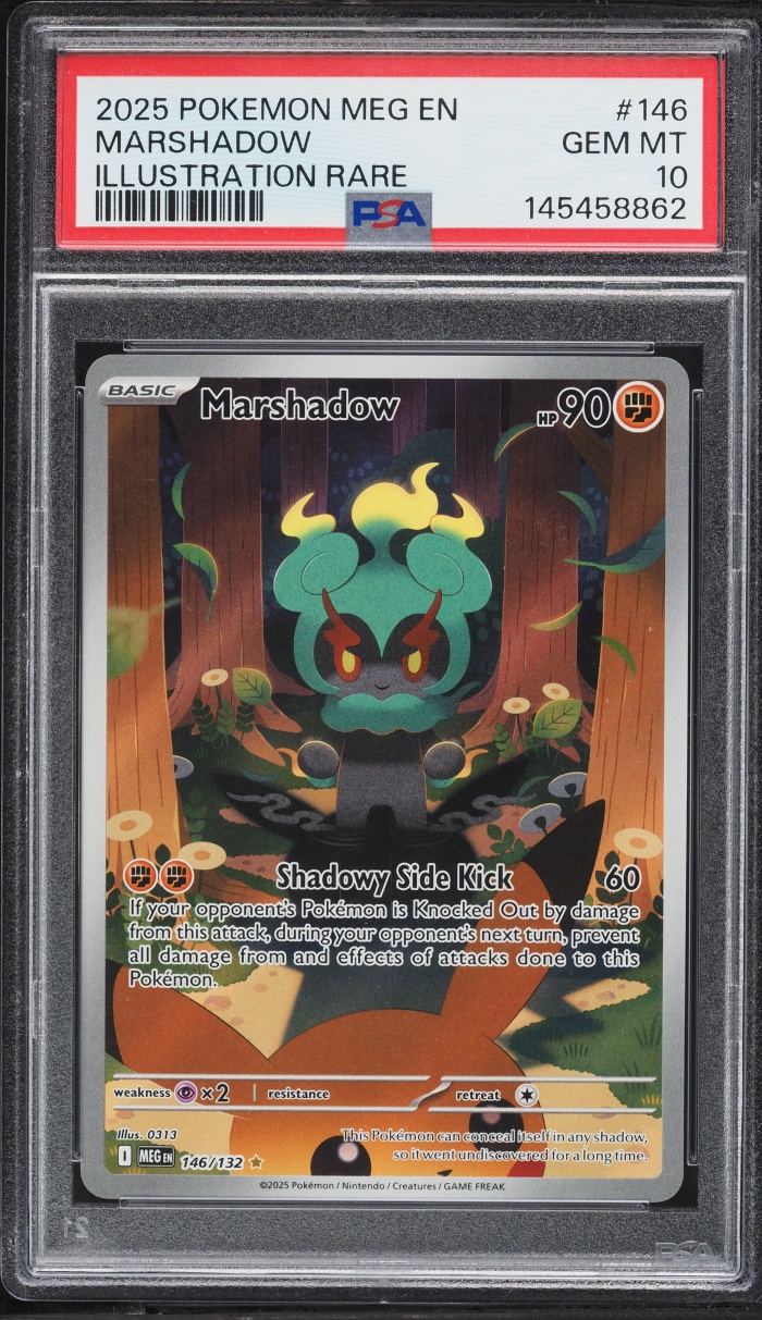 2025 Pokemon Mega Evolution IR Marshadow #146 PSA 10 GEM MINT