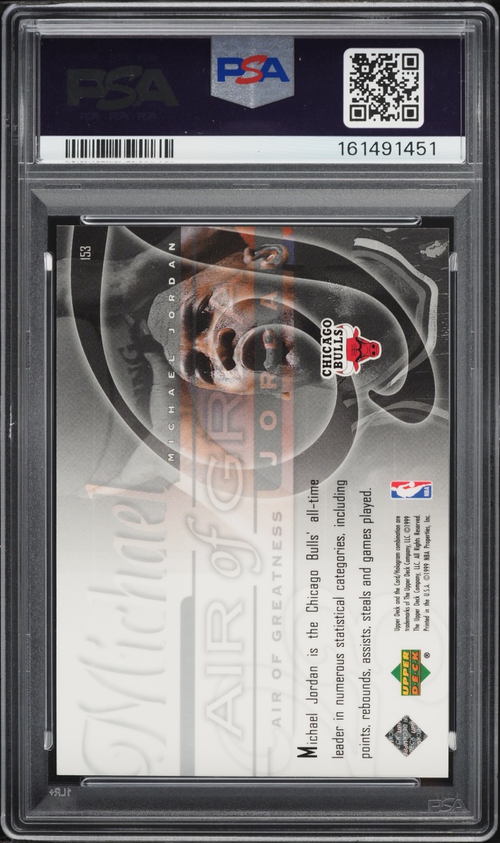 1999 Upper Deck Air Of Greatness Michael Jordan #153 PSA 9 MINT