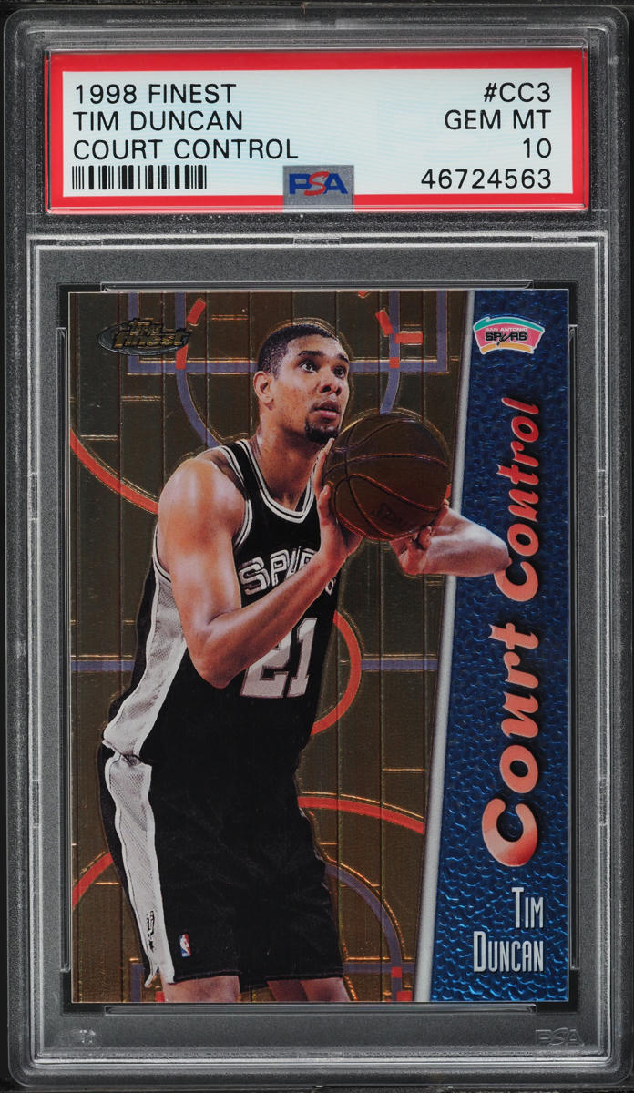 1998 Finest Court Control Tim Duncan /750 #CC3 PSA 10 GEM MINT