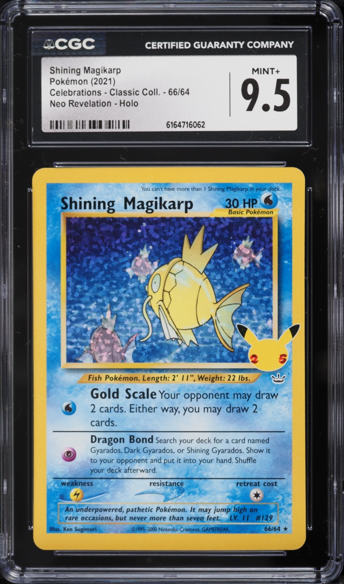 2021 Pokemon SWSH Celebrations Classic Collection Holo Shining Magikarp #66 CGC 9.5 MINT+