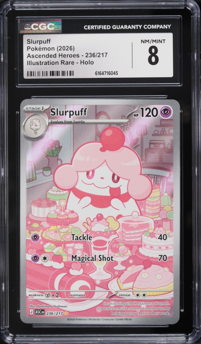 2026 Pokemon Mega Evolution Ascended Heroes IR Slurpuff #236 CGC 8 NM-MT