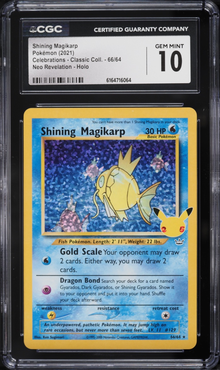 2021 Pokemon SWSH Celebrations Classic Collection Holo Shining Magikarp #66 CGC 10 GEM MINT