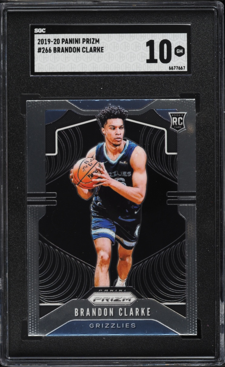 2019 Panini Prizm Brandon Clarke ROOKIE #266 SGC 10 GEM MINT
