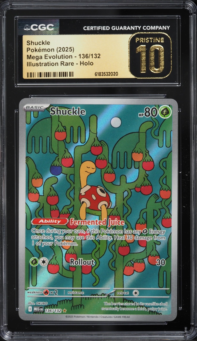 2025 #136 Shuckle CGC 10 Pokemon Mega Evolution Ir