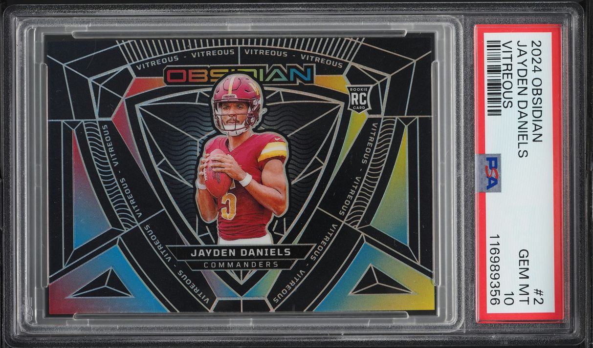 2024 Panini Obsidian Vitreous Jayden Daniels ROOKIE #2 PSA 10 GEM MINT