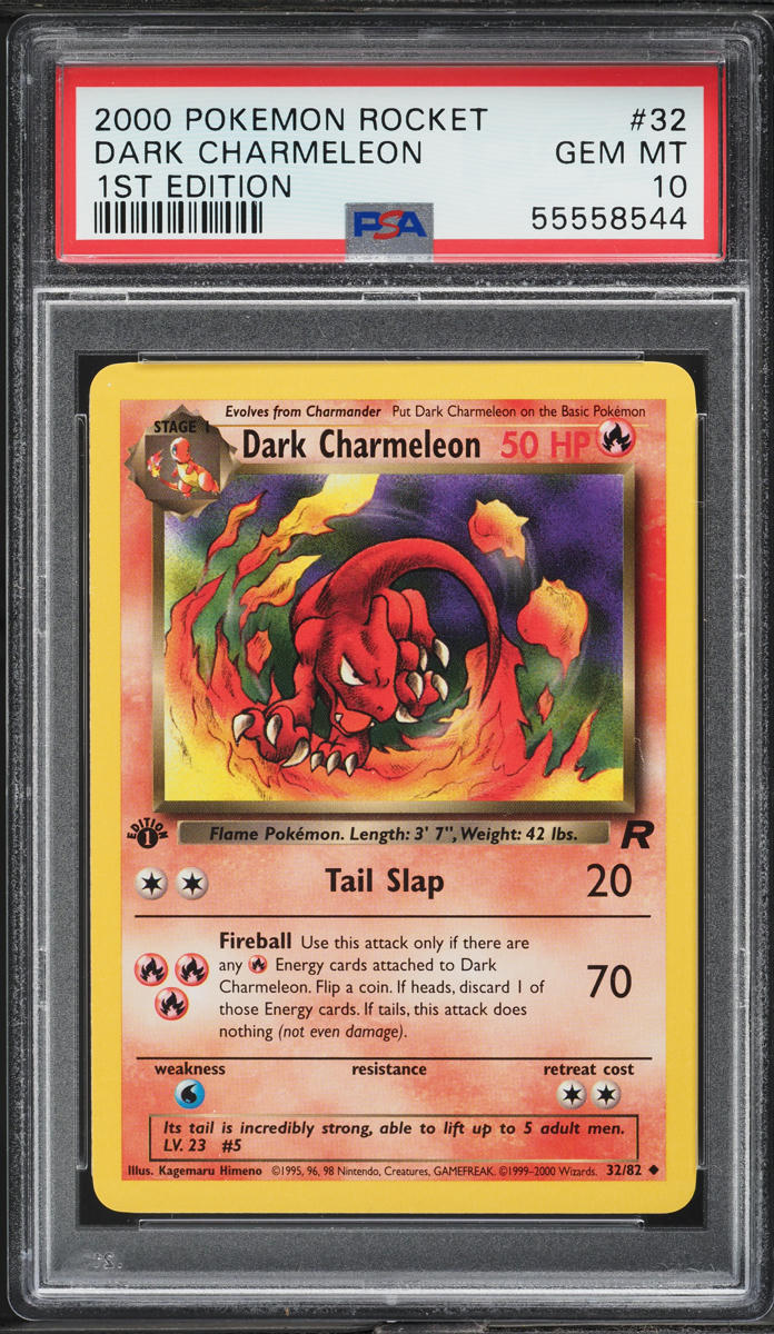 2000 Pokemon Team Rocket 1st Edition Dark Charmeleon #32 PSA 10 GEM MINT