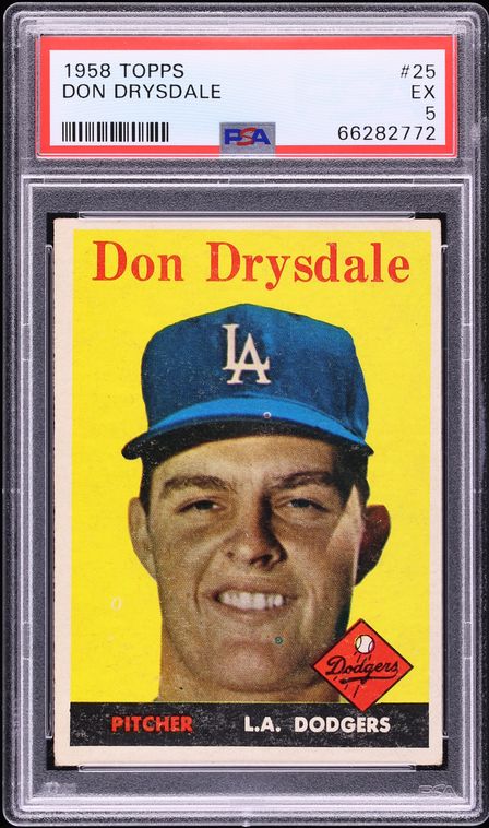 1958 Topps Don Drysdale #25 PSA 5 EX
