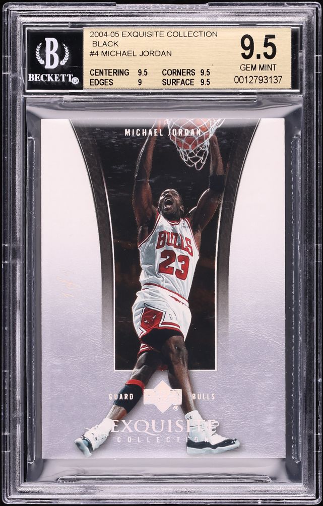 2004 Exquisite Collection Black Michael Jordan 1/1 #4 BGS 9.5 GEM MINT