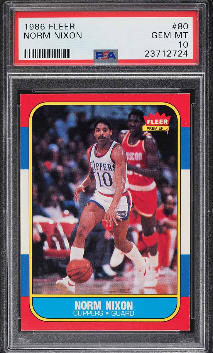 1986 Fleer Basketball Norm Nixon #80 PSA 10 GEM MINT