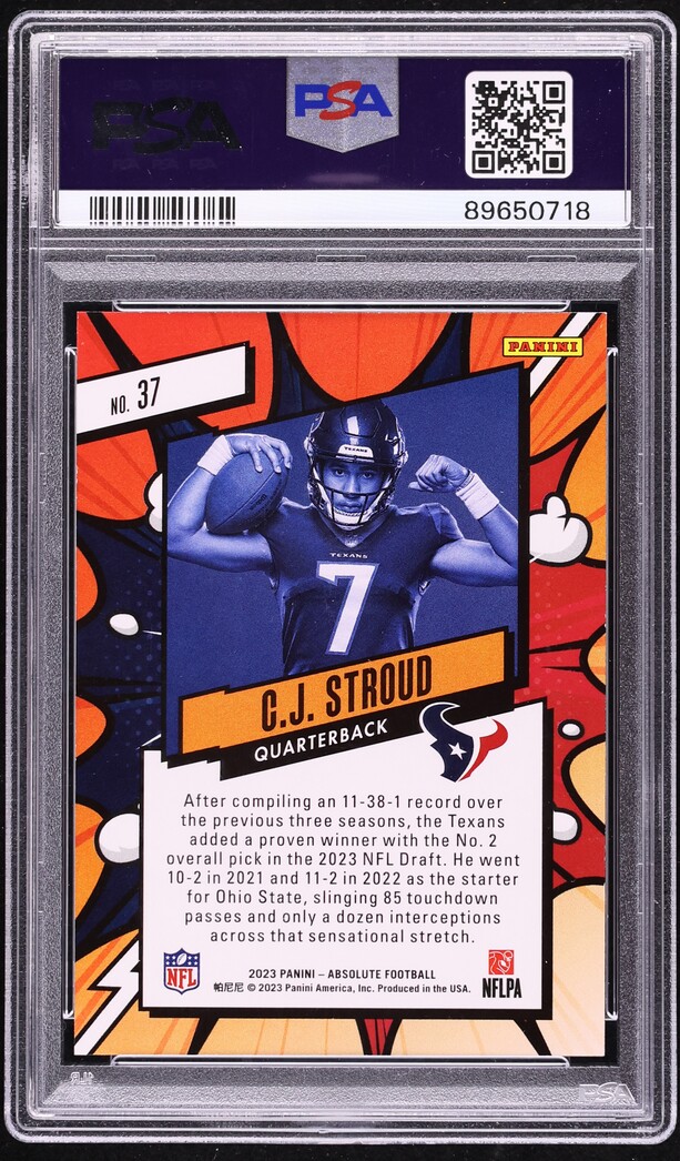 2023 Absolute Explosive C.J. Stroud ROOKIE #37 PSA 9 MINT
