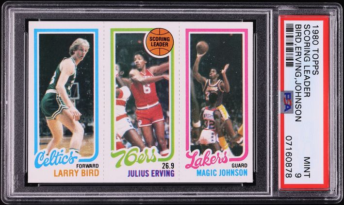 1980 Topps Basketball Larry Bird Julius Erving Magic Johnson ROOKIE PSA 9 MINT - Photo 1