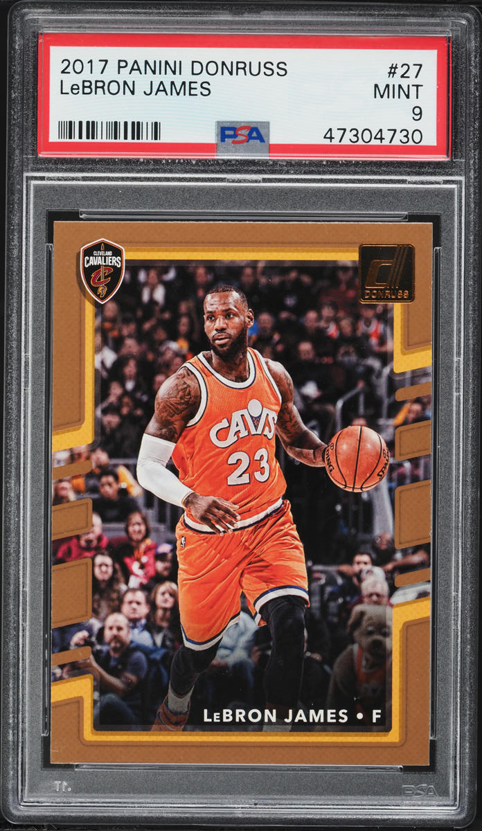 2017 Donruss Basketball LeBron James #27 PSA MINT on Fanatics
