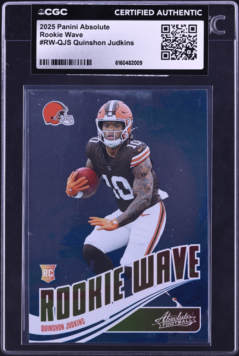 2025 Absolute Wave Quinshon Judkins ROOKIE #RW-QJS CGC AUTH
