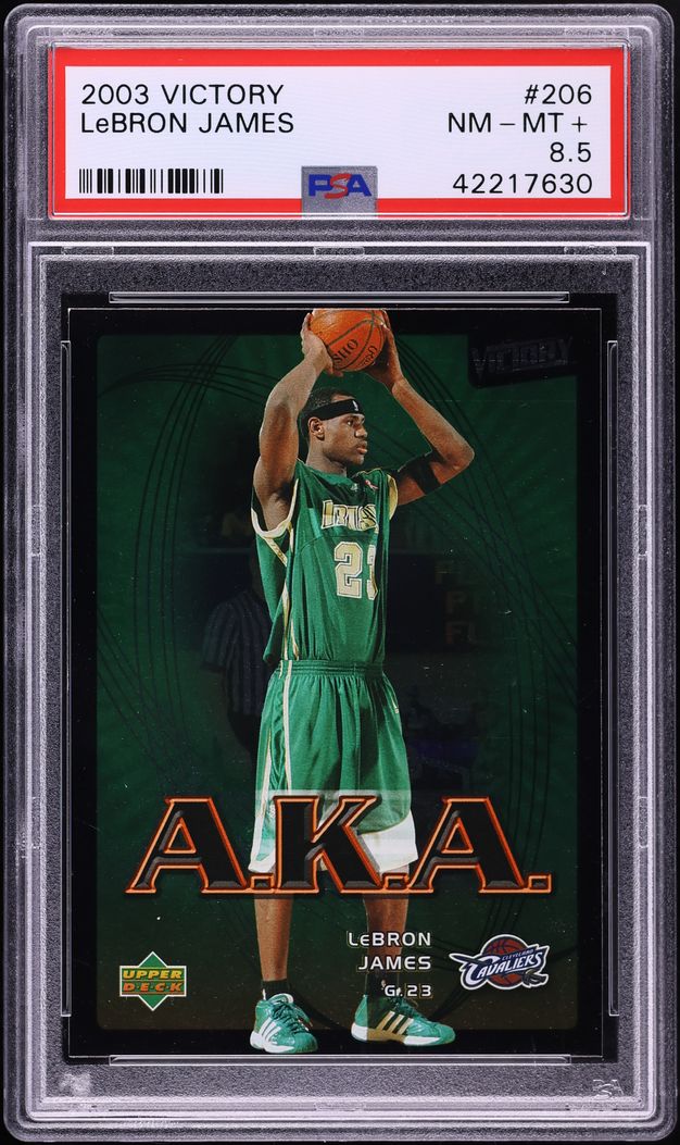 2003 Upper Deck Victory LeBron James ROOKIE #206 PSA 8.5 NM-MT+