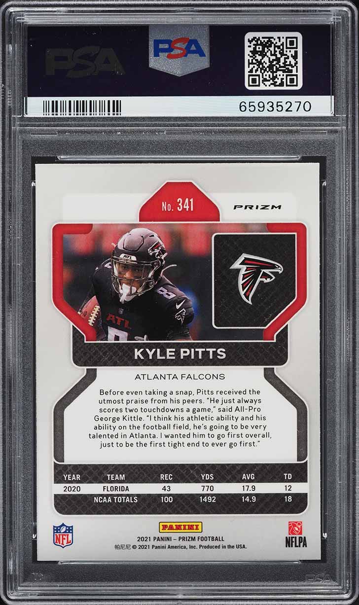 2021 Panini Prizm Silver Kyle Pitts ROOKIE #341 PSA 9 MINT
