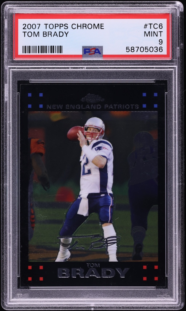 2007 Topps Chrome Tom Brady #TC6 PSA 9 MINT
