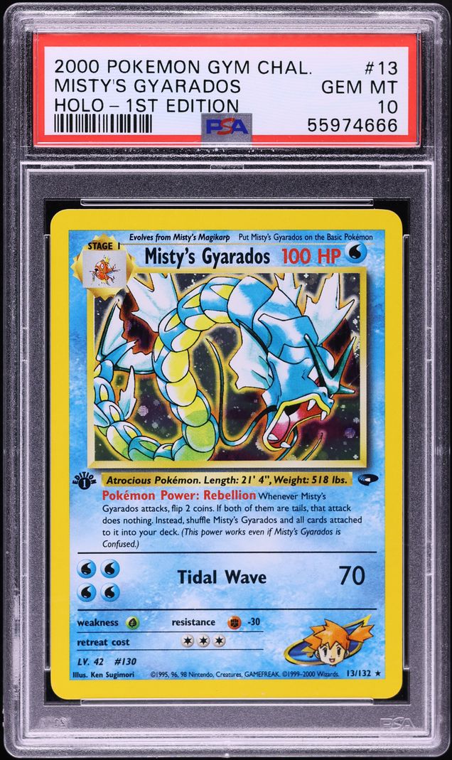 2000 Pokemon Gym Challenge 1st Edition Holo Misty's Gyarados #13 PSA 10 GEM MINT