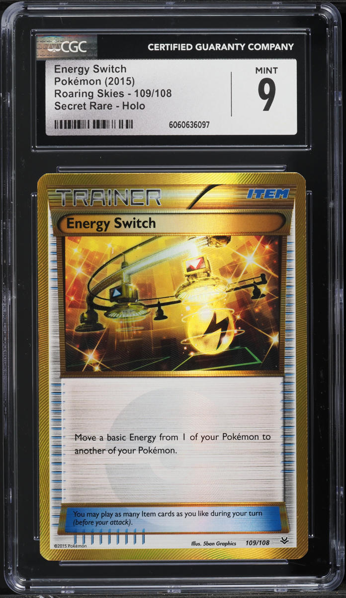 2015 Pokemon XY Roaring Skies Energy Switch #109 CGC 9 MINT