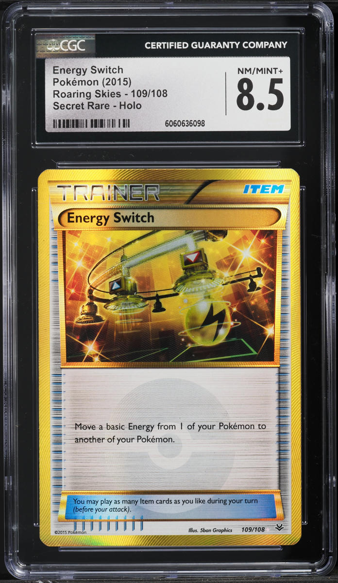 2015 Pokemon XY Roaring Skies Energy Switch #109 CGC 8.5 NM-MT+