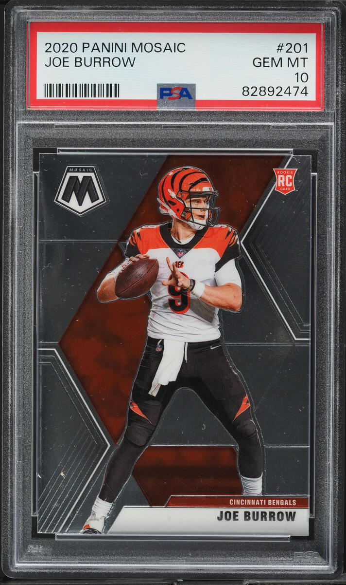 2020 Panini Mosaic Joe Burrow ROOKIE #201 PSA 10 GEM MINT