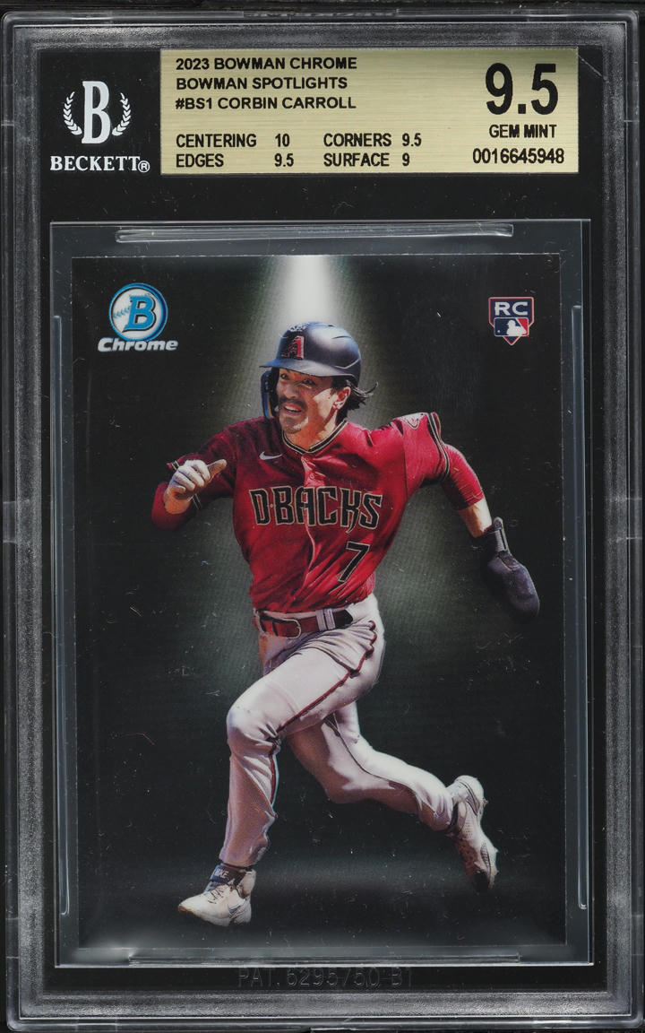2023 Bowman Chrome Spotlights Corbin Carroll ROOKIE #BS-1 BGS 9.5 GEM MINT