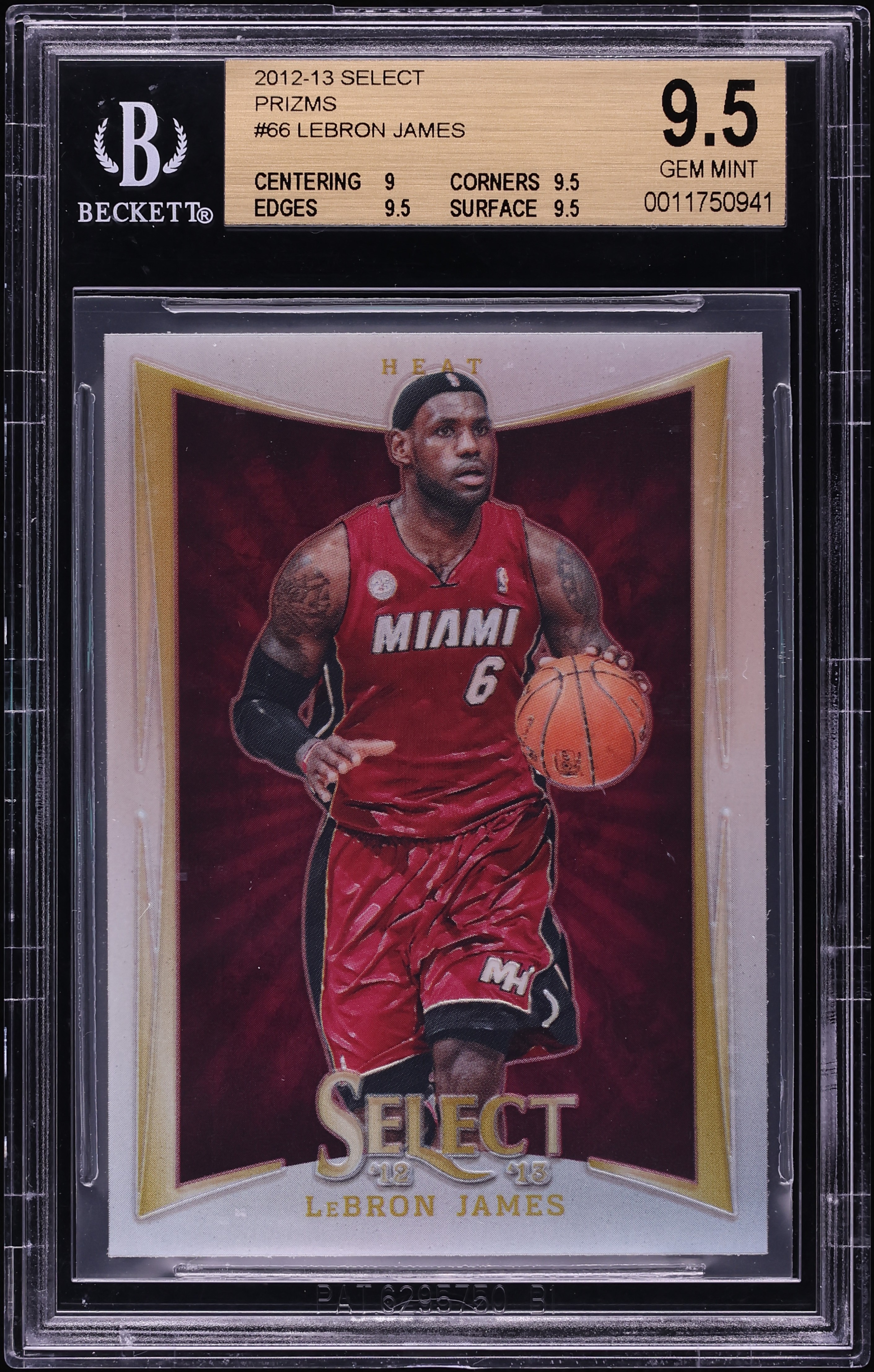 NBA カード Lebron James  Silver  BGS 9.5 2012 Select Silver Prizm LeBron James #66 BGS 9.5 GEM MINT on