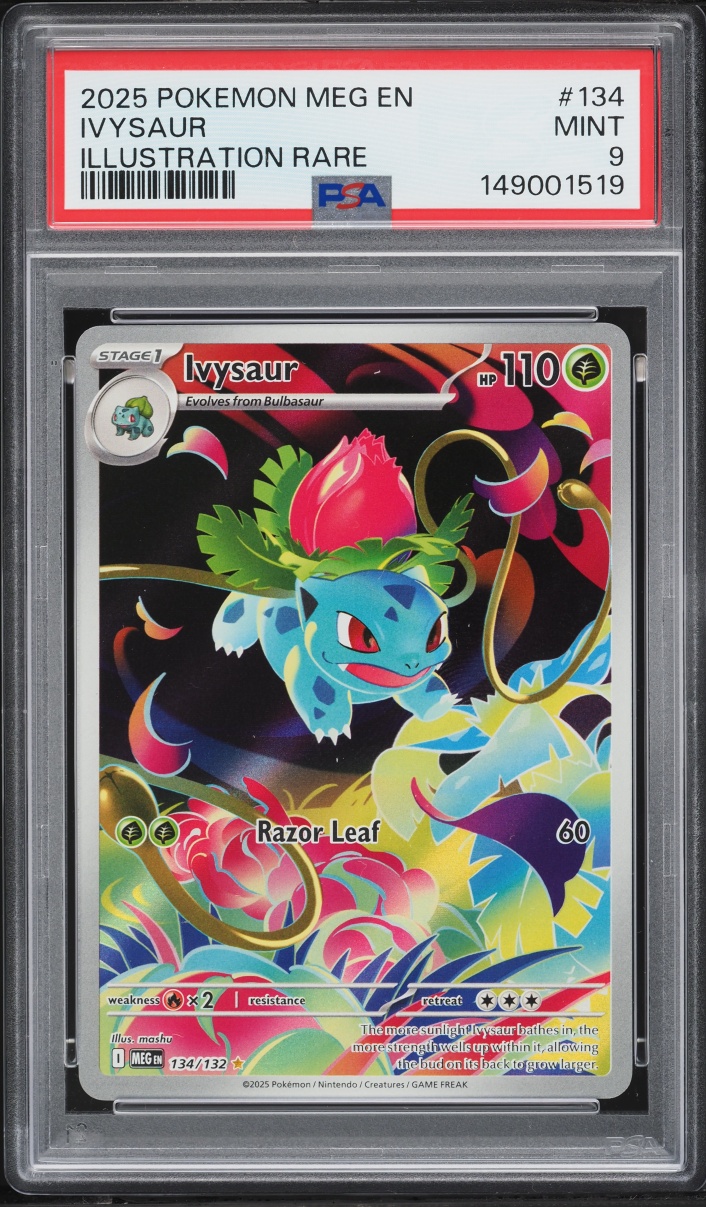 2025 Pokemon Mega Evolution IR Ivysaur #134 PSA 9 MINT
