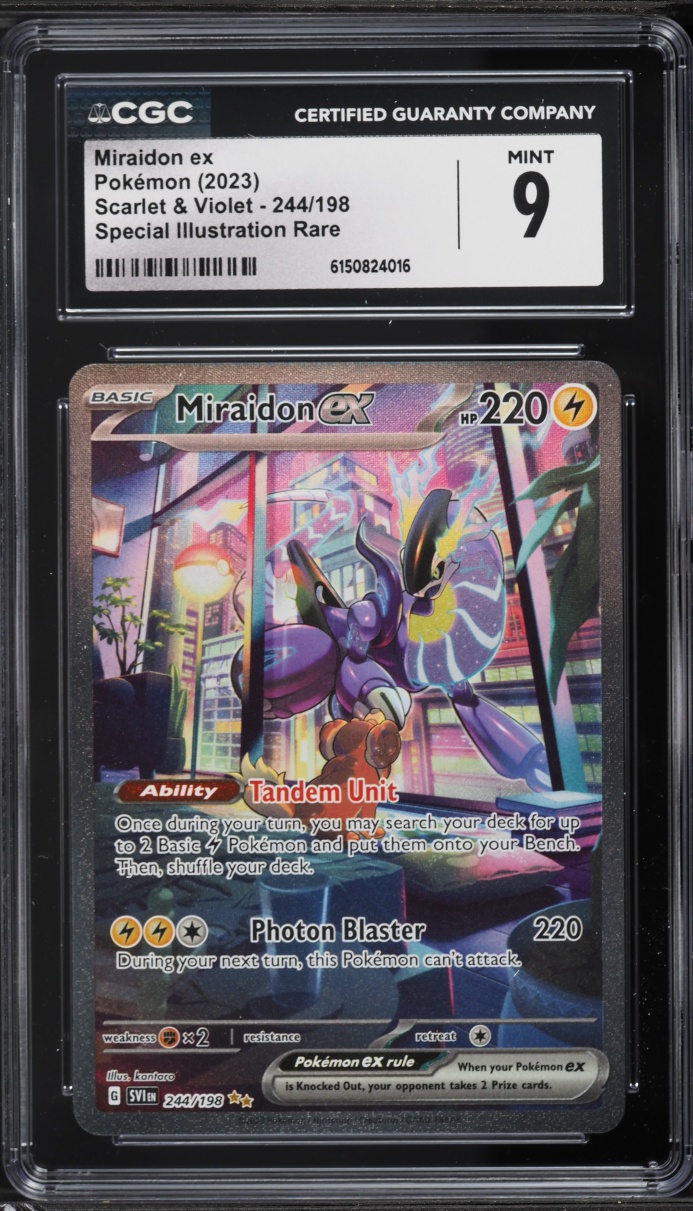 2023 Pokemon Scarlet & Violet SIR Miraidon ex #244 CGC 9 MINT