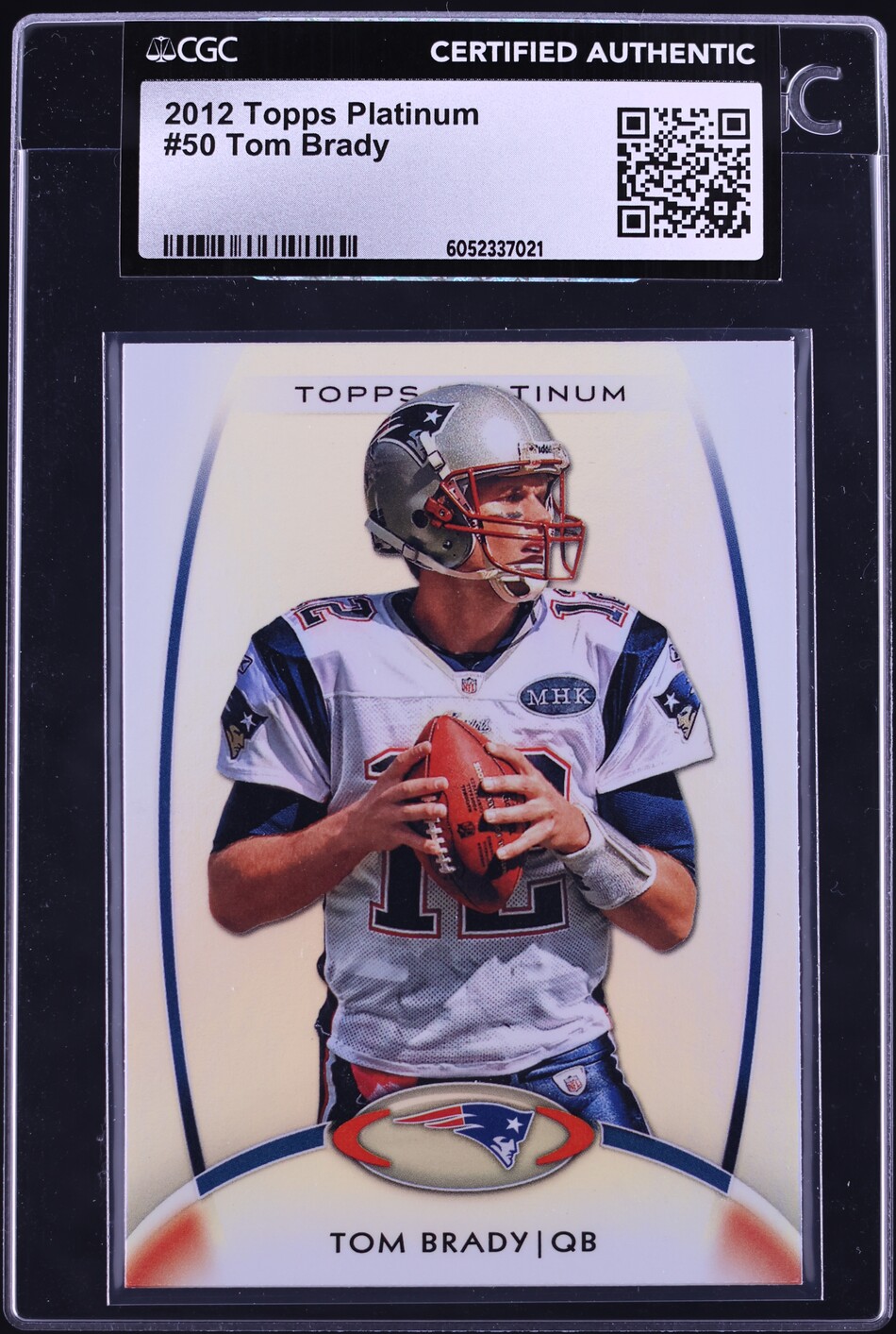 2012 Topps Platinum Tom Brady #50 CGC AUTH