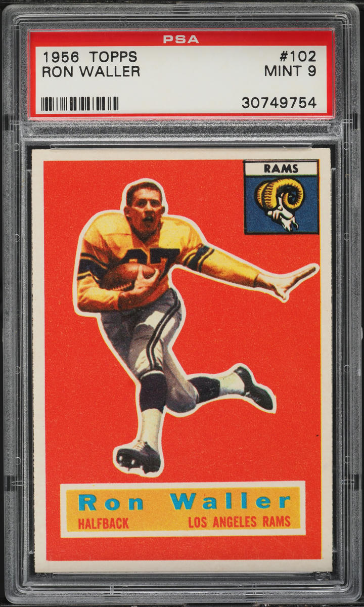1956 Topps Football Ron Waller #102 PSA 9 MINT