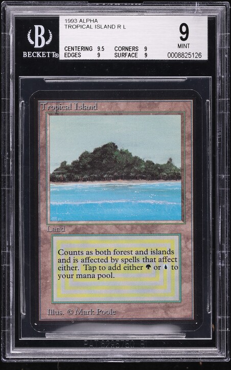1993 Magic The Gathering MTG Alpha Island V1 C L BGS 10 PRISTINE