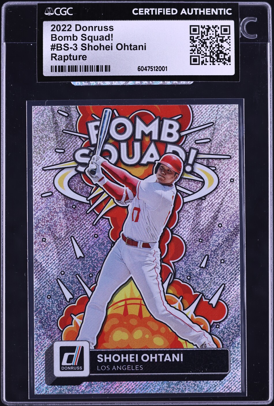 2022 Donruss Bomb Squad! Rapture Shohei Ohtani #BS-3 CGC AUTH