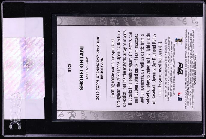 2021 Topps Through The Years Shohei Ohtani #TTY-22 CGC AUTH