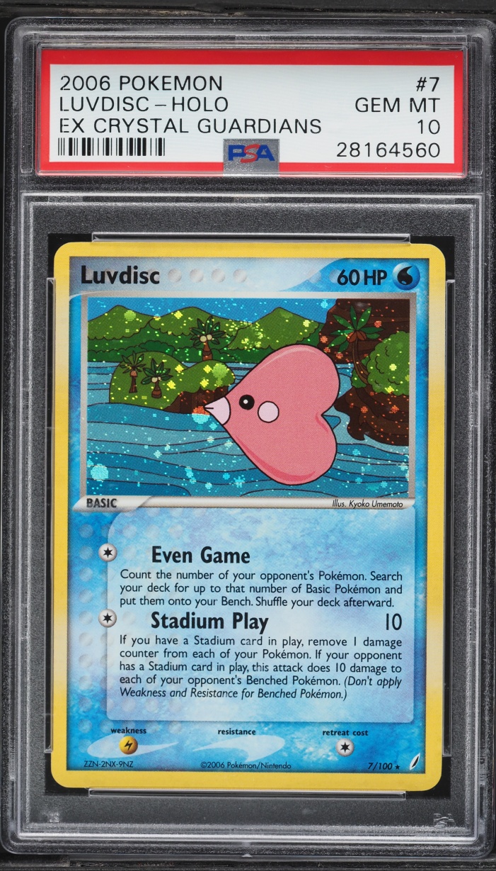 2006 Pokemon EX Crystal Guardians Holo Luvdisc #7 PSA 10 GEM MINT
