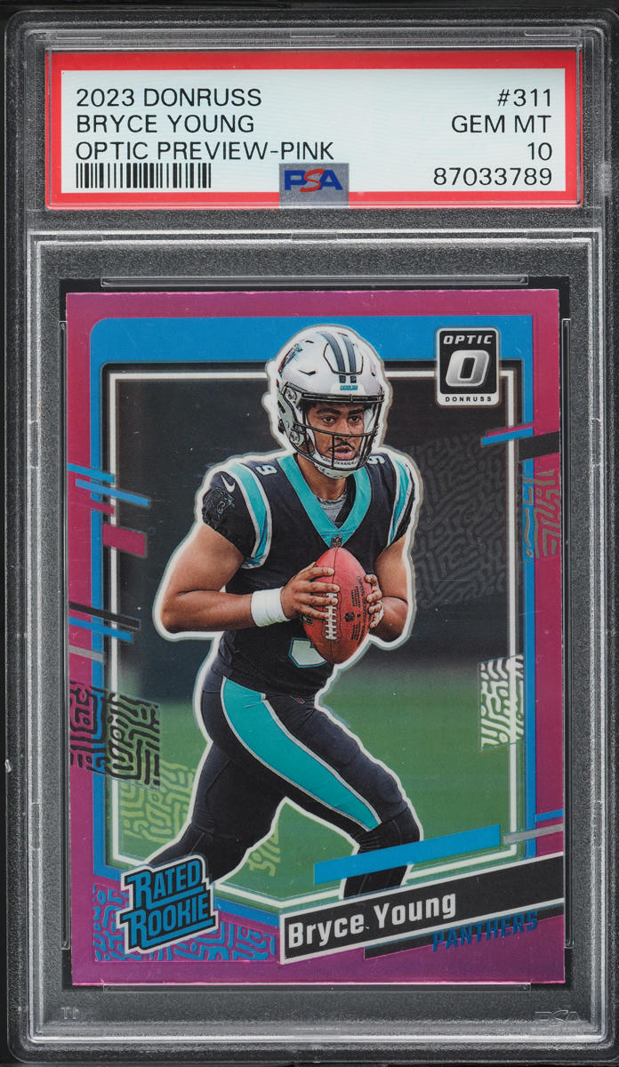 2023 Donruss Optic Preview Pink Bryce Young ROOKIE #311 PSA 10 GEM MINT