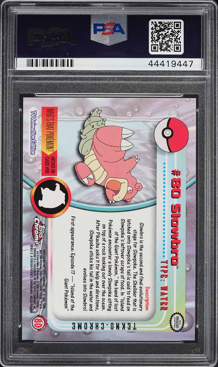 2000 Topps Chrome Pokemon Series 2 Tekno Slowbro #80 PSA 10 GEM MINT