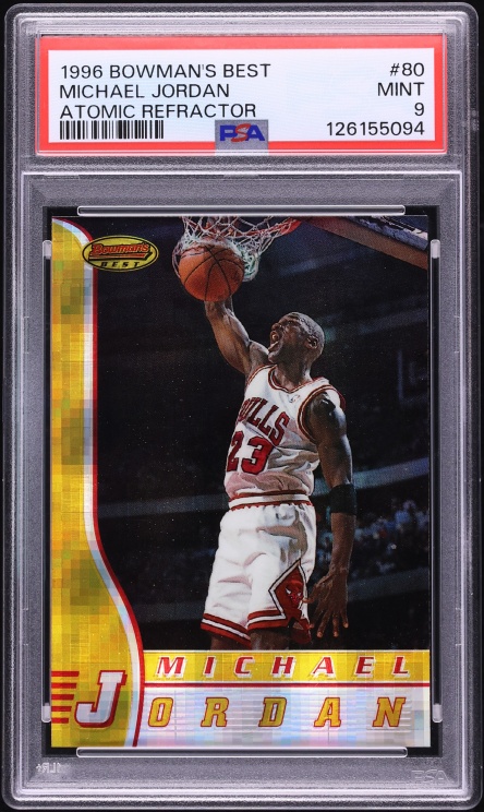 1996 Bowman's Best Atomic Refractor Michael Jordan #80 PSA 9 MINT