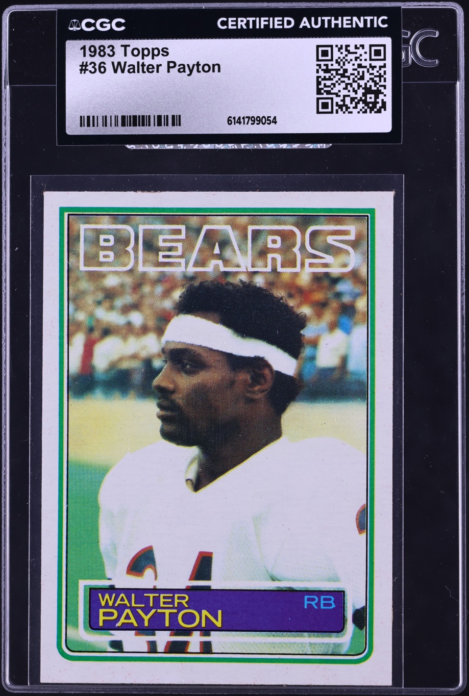 1983 Topps Football Walter Payton #36 CGC AUTH