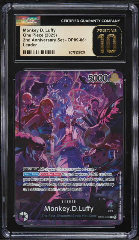 2025 One Piece Card Promo LA Dodgers Monkey D. Luffy #EB02-010 BGS