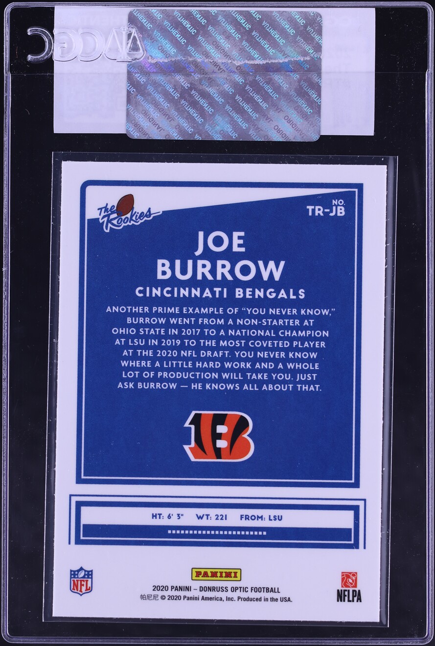 2020 Donruss Optic The Rookies Joe Burrow ROOKIE #TR-JB CGC AUTH