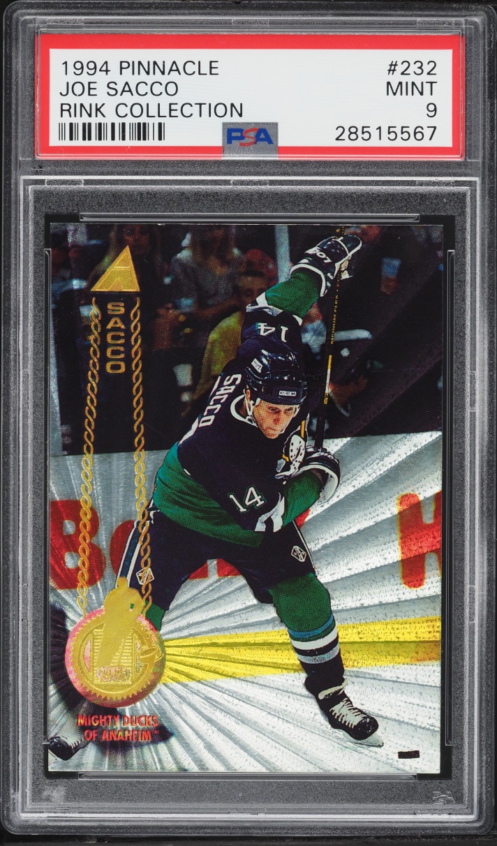 1994 Pinnacle Rink Collection Joe Sacco #232 PSA 9 MINT