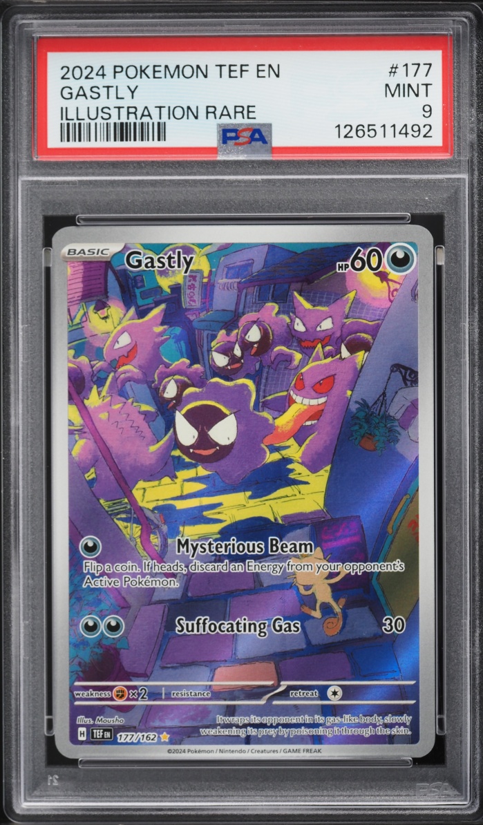 2024 Pokemon Scarlet & Violet Temporal Forces IR Gastly #177 PSA 9 MINT