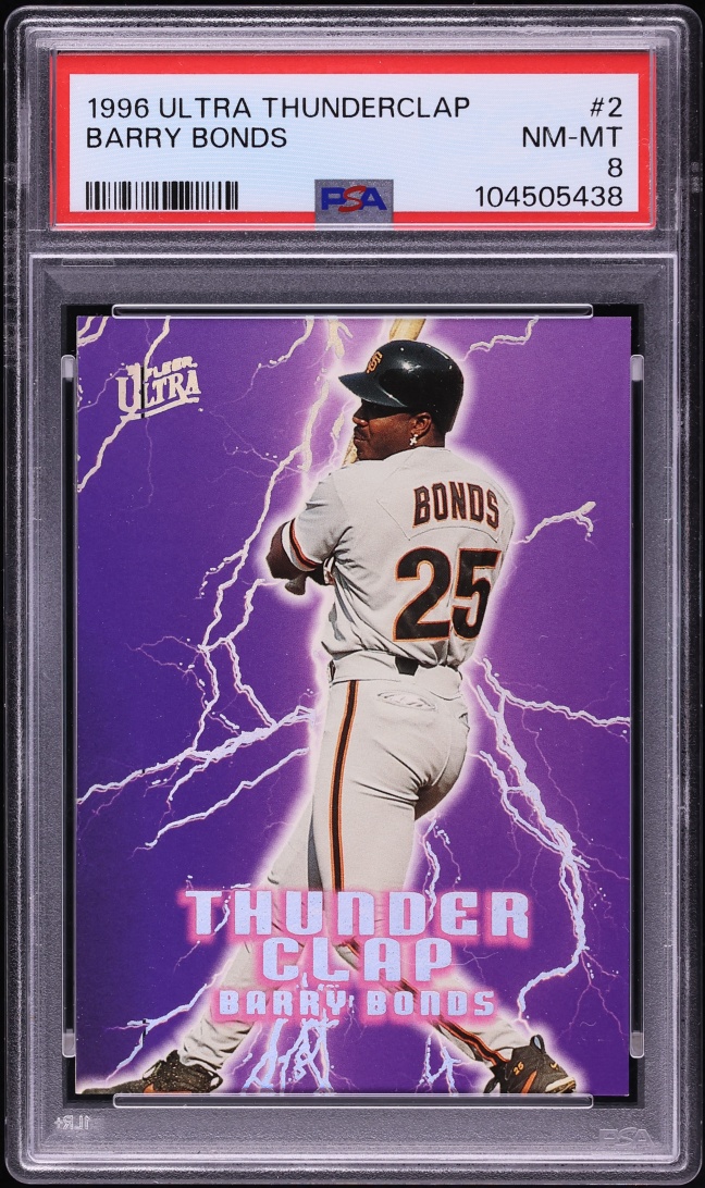 1996 Ultra Thunderclap Barry Bonds #2 PSA 8 NM-MT - Photo 1