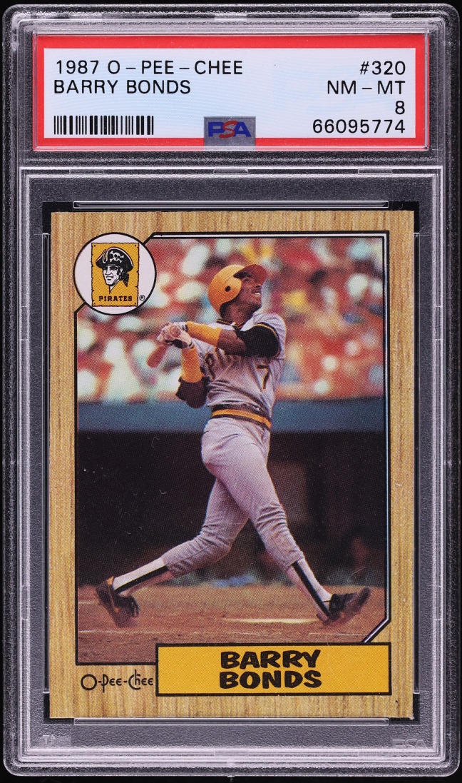 1987 O-Pee-Chee Barry Bonds ROOKIE #320 PSA 8 NM-MT - Photo 1